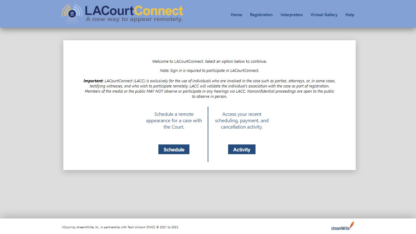 VCourt™ by streamWrite